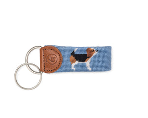 Beagle Needlepoint Keychain