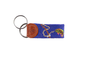 Gone Fishing Needlepoint Keychain