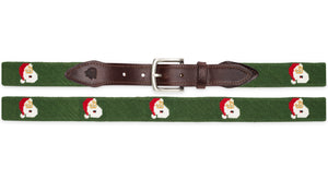 Jolly Santa Needlepoint Belt