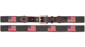 American Flag Needlepoint Belt Several Colors Available