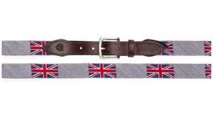 Union Jack Needlepoint Belt