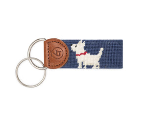 Dash The Dog Needlepoint Keychain