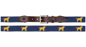 Golden Retriever Needlepoint Belt